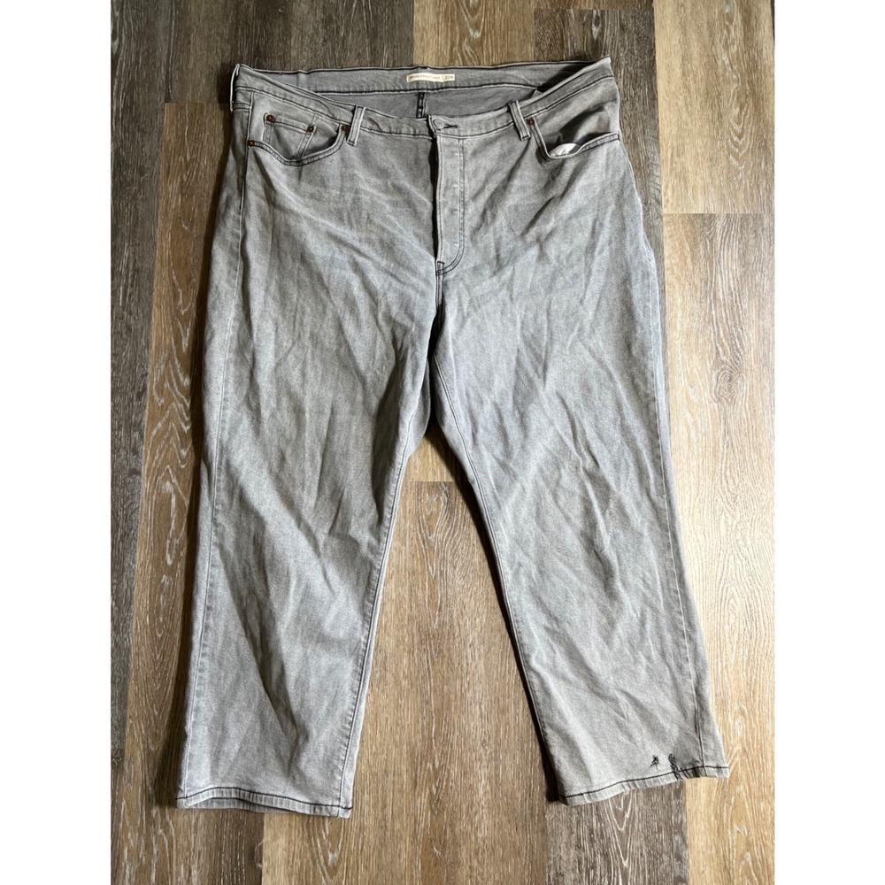 Levi's Ribcage Straight Ankle Jeans Womens 22W Gray Good High Rise Denim